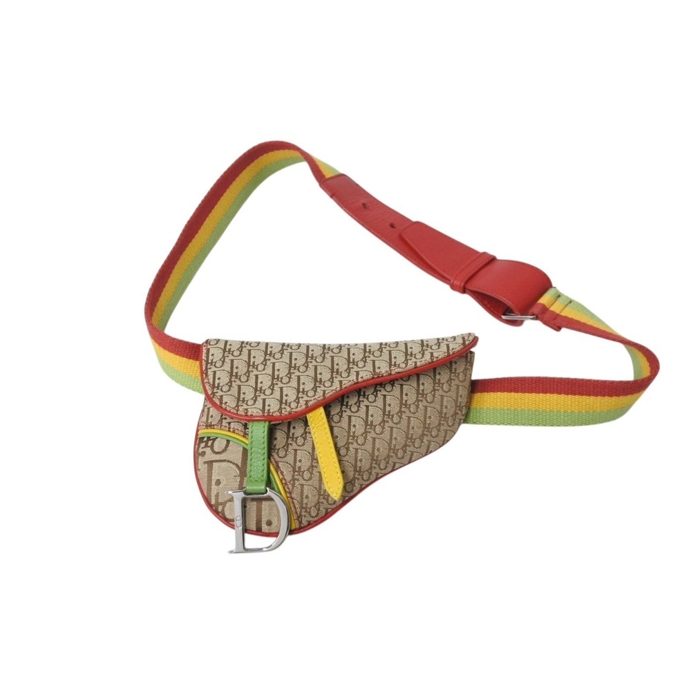 Christian Dior Waist bag Body Belt Bum belt Trotter Rasta colors Galliano - Picture 1 of 8